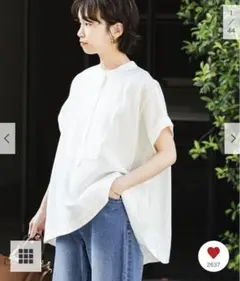 新品タグ付◆ フロントデザインフレンチスリーブブラウス アーバンリサーチ