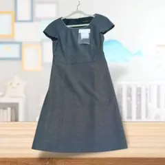 【未使用品】ESPRITMUR グレー 半袖 ひざ丈ワンピース　7号
