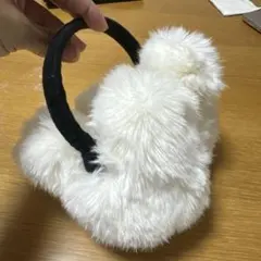 アイ様　ディズニーホワイトファー耳型カチューシャ