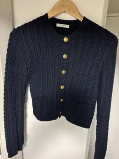 MACPHEE ケーブルニットカーディガン