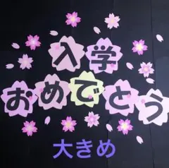 めぐみ様専用　壁面飾り　入学　進級　ラミネートあり　おめでとう　大きめ