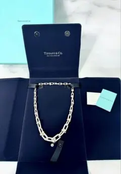 美品☆Tiffany ハードウェア グラジュエイテッドリンクネックレス