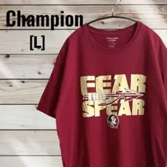 アメリカ古着/Champion/Tシャツ/FEAR THE SPEAR/エンジL