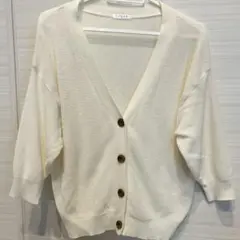 ✨️COLZA アイボリー Vネックカーディガン レディース Mサイズ 春 秋