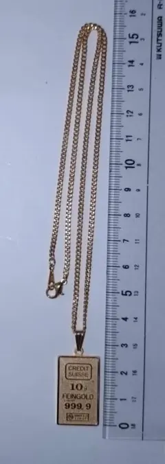 Credit Suisse 10g ゴールド ネックレス K18GP - メルカリ