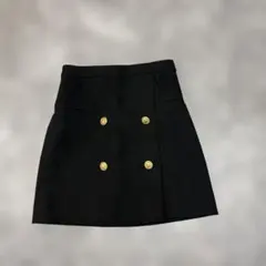 新品タグ付きPRADA ミニスカート ネイビー ロゴ金ボタン 38 新品タグ付きPRADA ミニスカート ネイビー ロゴ金ボタン 38 - メルカリ