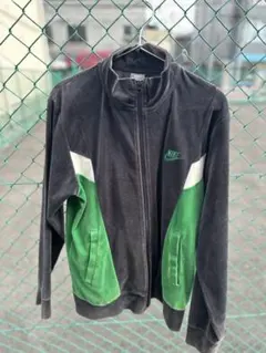 Y2K NIKE ベロア トラックジャケット L 黒緑