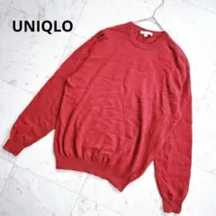 UNIQLO カシミヤ100% クルーネックセーター レッド M