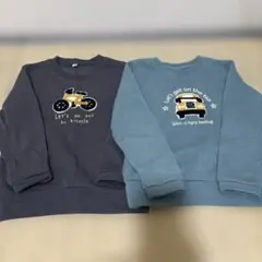 裏起毛❤️車柄トレーナー　110cm