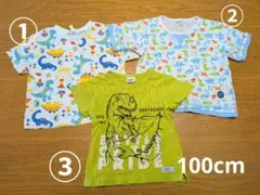夏服　Tシャツ　男の子　恐竜　100cm　3枚セット