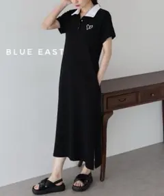 【新品】BLUE EAST ブルーイースト　ハート刺繍ポロシャツワンピース