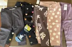 ♡まとめ売りレギンス5本➕靴下♡gap、H&M80センチ前後