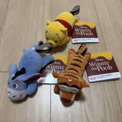 くまのプーさん 赤いほっぺ 寝そべり マスコット　3種セット