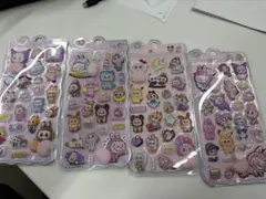 人気ラブブぷにぷにおしりシールぷくぷくシール3D4枚コンプリートセット