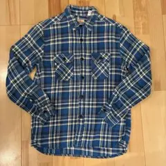 USA製 ファイブブラザー FIVE BROTHER ネルシャツ ブルー系 L