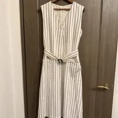 アーバンリサーチストライプ柄ノースリーブロングワンピース