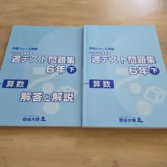 四谷大塚 週テスト問題集 6年 算数 全10冊 合不合判定テスト過去問収録 👉【四谷大塚 合不合】合不合判定テスト過去問は 週テスト問題集の巻末