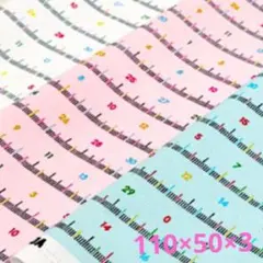 メジャー模様 オックス 生地