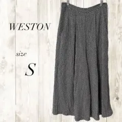 WESTON チェック柄 ガウチョパンツ S