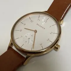 SKAGEN スカーゲン ANITA アニタ ブラウン レザー 腕時計のサムネイル