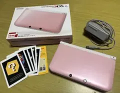 3DSLL 任天堂 ピンク ホワイト 箱付き タッチペンなし ARカード