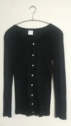 TANG ブラック　コットンカーディガン