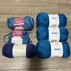 毛糸まとめ売り　青セット