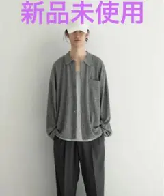新品未使用　crepuscule Crepe knit shirt "GRAY"のサムネイル