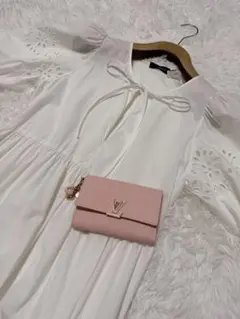 美品★COACH 刺繍ロングワンピース ホワイトOサイズ