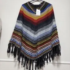 JANLIZ アルパカウール ポンチョ　アルパカ　ペルー　民族ポンチョ