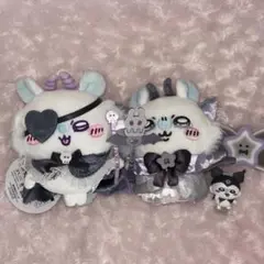 モモンガ　クロミ デスクトップから見守るひっかけ ぬいぐるみ　てんし&あくま モモンガ クロミ デスクトップから見守るひっかけ ぬいぐるみ