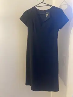 agnès b. ブラック 半袖ワンピース 38