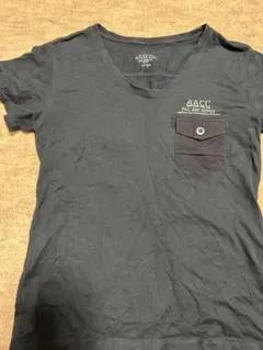 AVIREX ネイビー Vネック Tシャツ