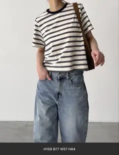 【未使用新品】CANAL JEAN ボーダー クルーネック Tシャツのサムネイル
