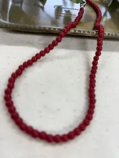 allred＊赤珊瑚ビーズネックレス＊