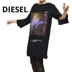 【新品】DIESEL ディーゼル　ワンピース　チュニックワンピース　Tシャツ　黒のサムネイル