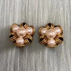 フランス製　パールデザインイヤリング