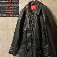 vintageビンテージleatherラムレザージャケットブルゾン黒ブラック羊革
