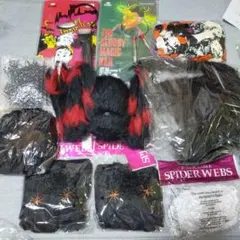 ハロウィン装飾セット 150cm巨大クモ付き