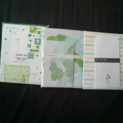 クローバー柄レターセット　3セットまとめ売り