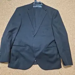 極美 サヴィルロウ スーツA6 L 黒 英国生地 ウール100% キュプラ 礼服