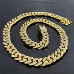 喜平ネックレス 50cm 幅13mm 喜平チェーン マイアミキューバン ゴールド