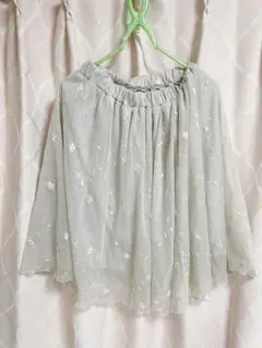 【美品】Honeys ハニーズ　花柄刺繍チュールスカート　グレー　Sサイズピンク