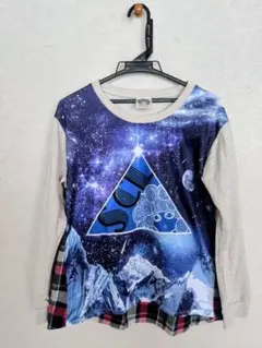 美品　スカラー　宇宙柄トレーナー　Мサイズのサムネイル
