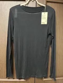 無印良品 シルク混シアー クルーネック長袖Tシャツ