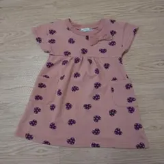 ハート柄リボン付きワンピース 110サイズ