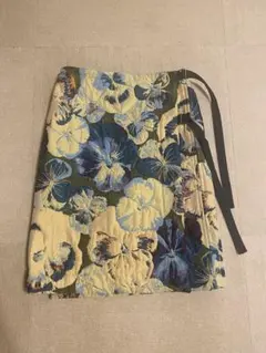 CABaN フラワージャガード　リバーシブルラップスカート