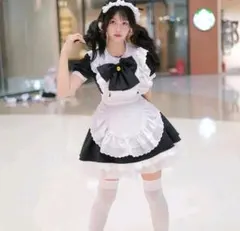 メイド服 黒と白 　ロリータ　コスプレ　S