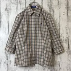 美品　BURBERRY BLUE LABEL ノバチェックシャツ　7部袖　M