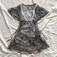 00s vintage 総柄 チュニック ペイズリー フェアリーグランジ 平成のサムネイル